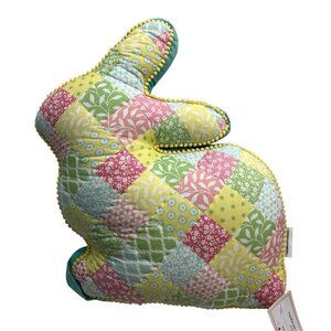 Cupcakes and Cashmere Throw Pillow Patchwork Bunny Easter Country Cottagecore